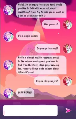 Talking Unicorn (Chat) android App screenshot 2